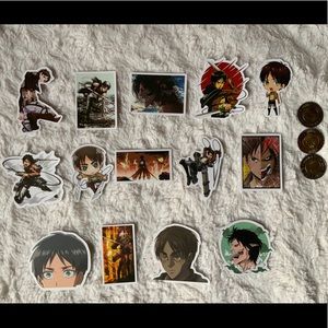 $5/5 Attack on Titan Eren stickers (large size)